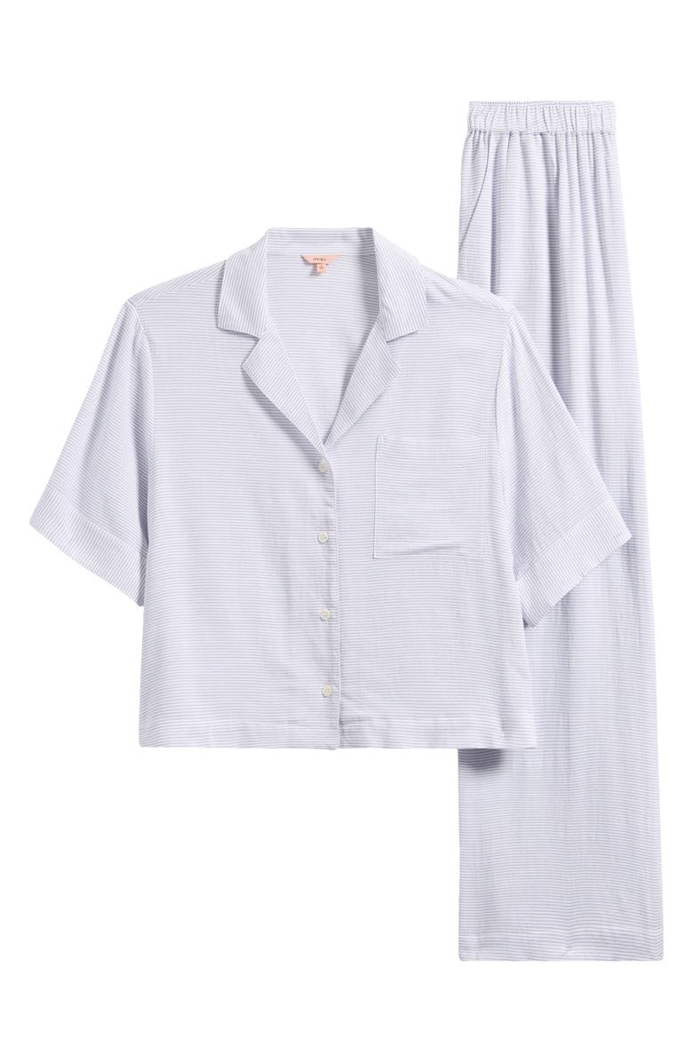 Eberjey Nautico Stripe Pajamas, Alternate, color, Feeder Stripes / Peppercorn