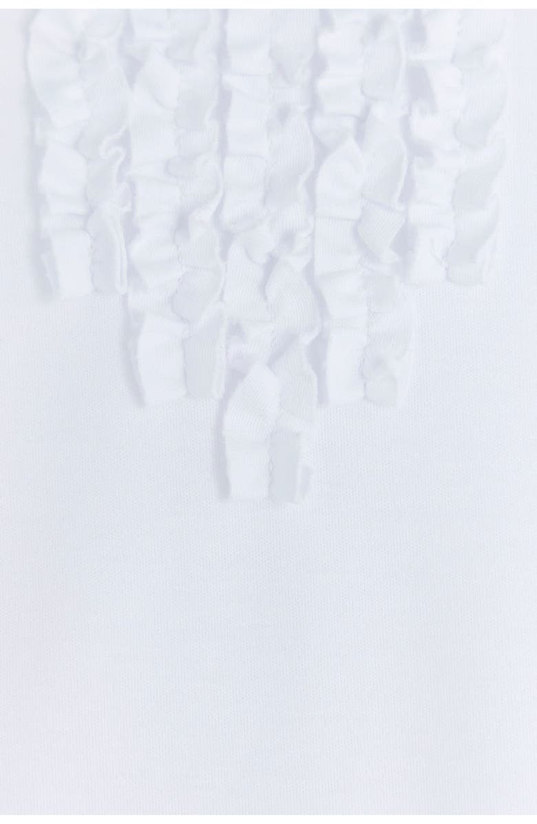 Babycottons Premium Peruvian Pima Cotton Essentials Flutter Short Sleeve Bodysuit For Infant, Alternate, color, White