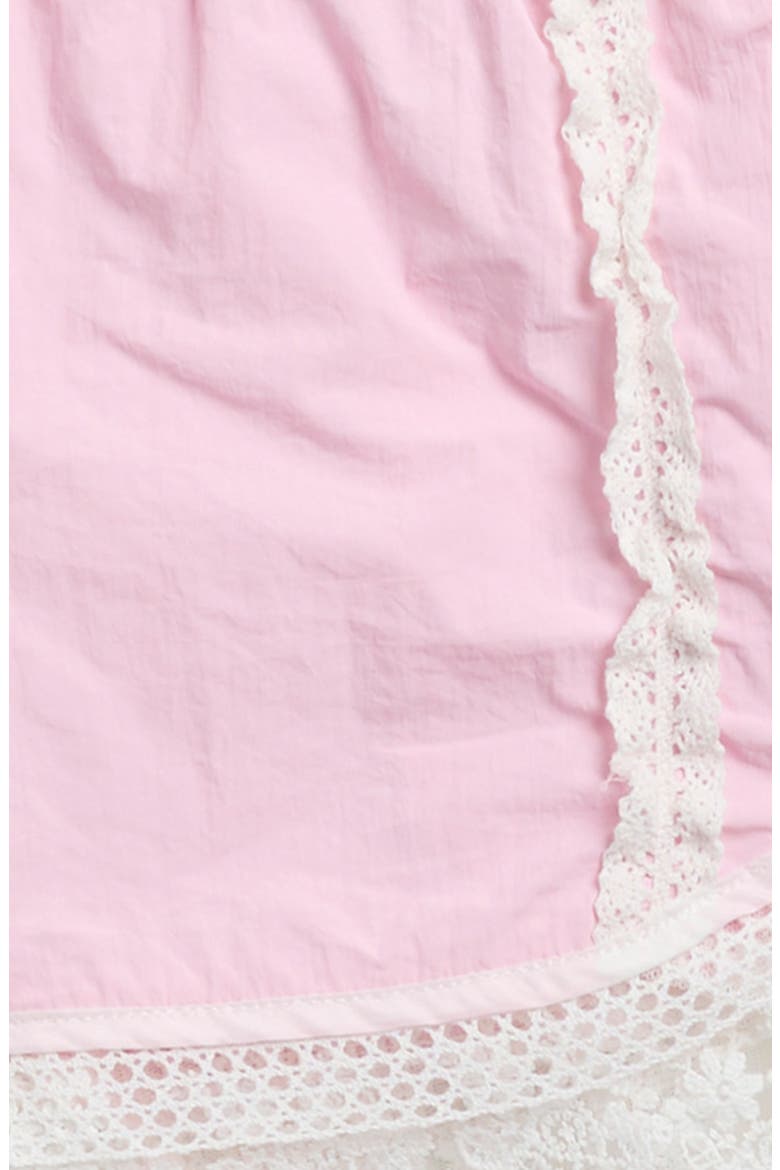 Kids' Lace Athletic Shorts, Alternate, color, PINK