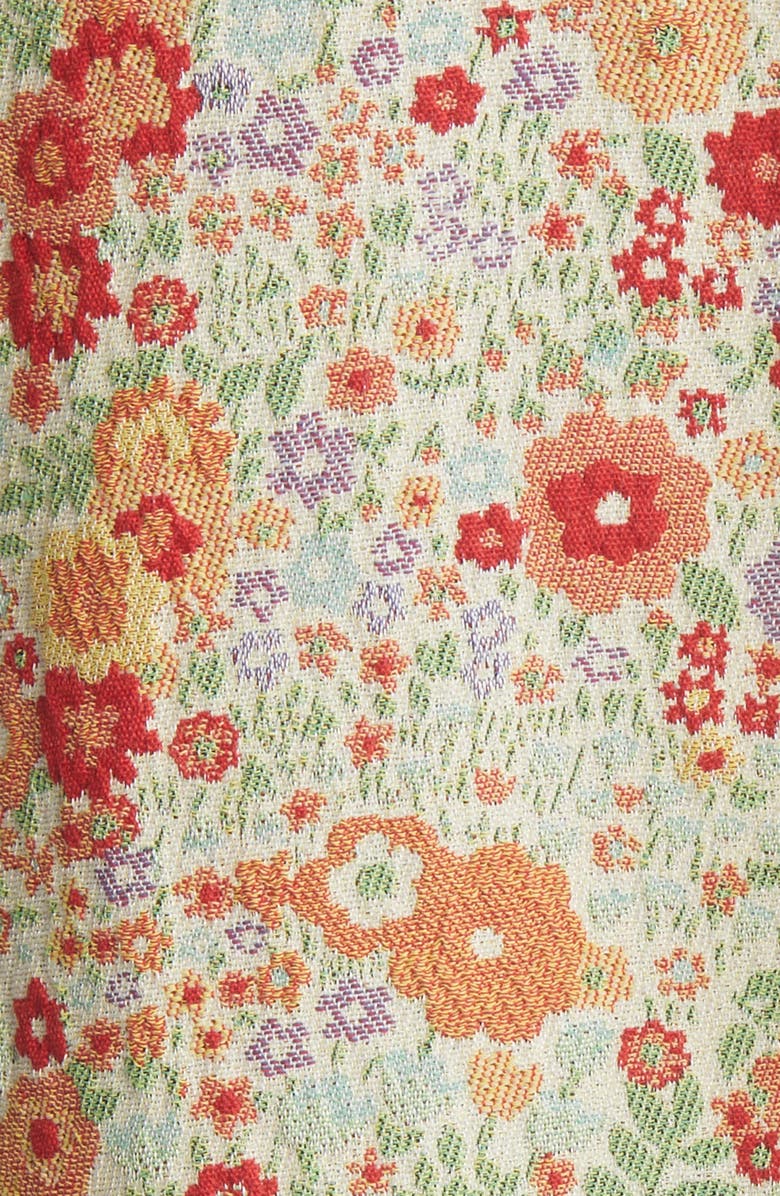 Percival Clerk Floral Jacquard Short Sleeve Cotton Button-Up Shirt, Alternate, color,