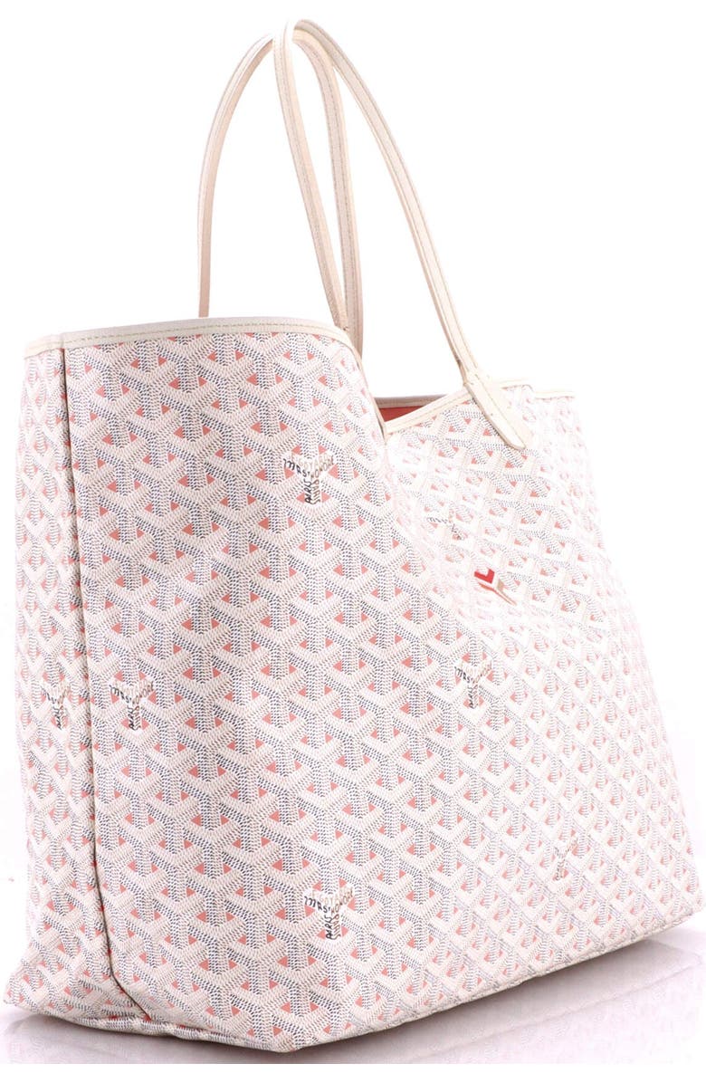Pre-Owned Goyard Saint Louis Tote Claire Voie Coated Canvas GM, Alternate, color, White