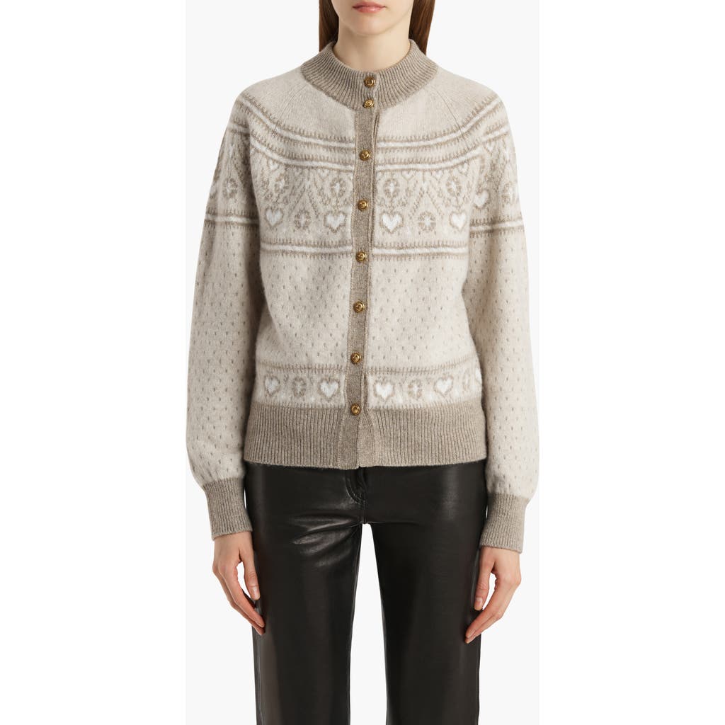 Khaite Marc Fair Isle Cashmere Cardigan In Multi