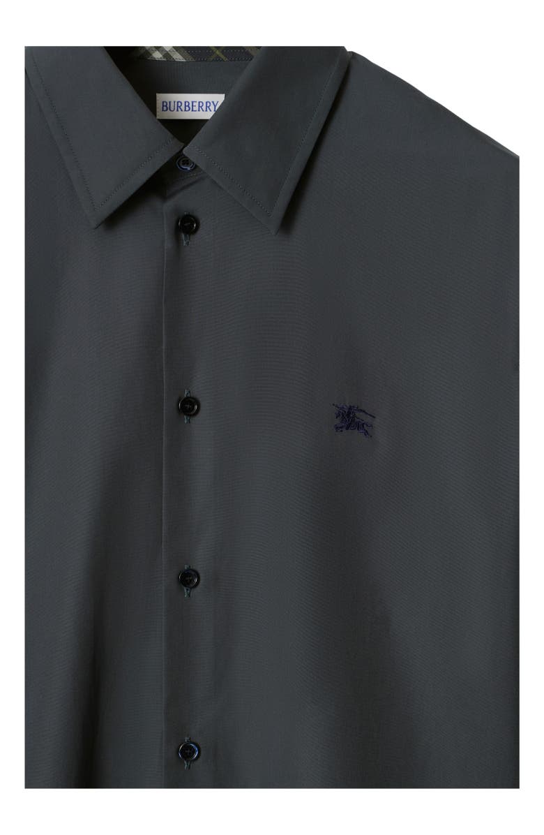 Burberry Slim Fit Cotton Shirt, Alternate, color, Indigo