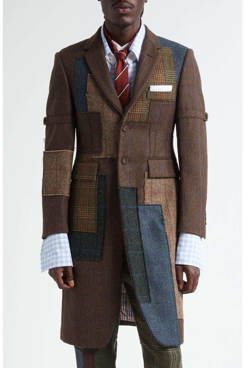 Patchwork Wool Coat, Main, color, SEASONAL MULTI