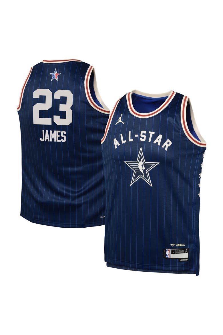 Youth Jordan Brand LeBron James Navy 2024 NBA All-Star Game Swingman Jersey, Main, color, Navy