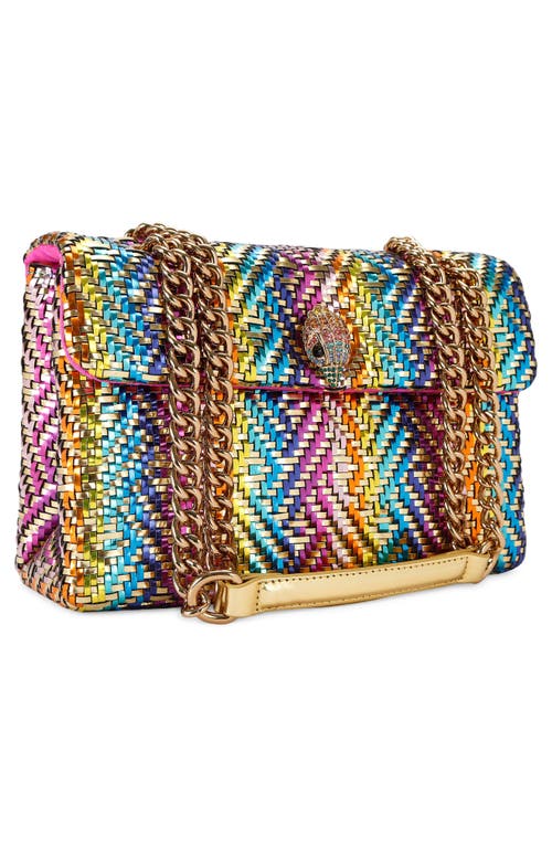 KURT GEIGER KURT GEIGER LONDON KENSINGTON WOVEN FAUX LEATHER CONVERTIBLE SHOULDER BAG