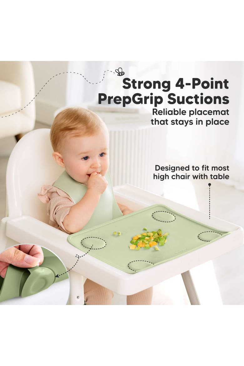 2-Pack Prep Silicone Placemats, Alternate, color, Sage