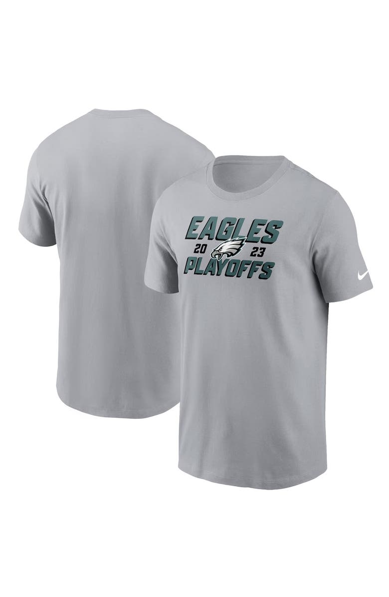 Nike Men's Nike Gray Philadelphia Eagles 2023 NFL Playoffs Iconic T-Shirt, Main, color, 