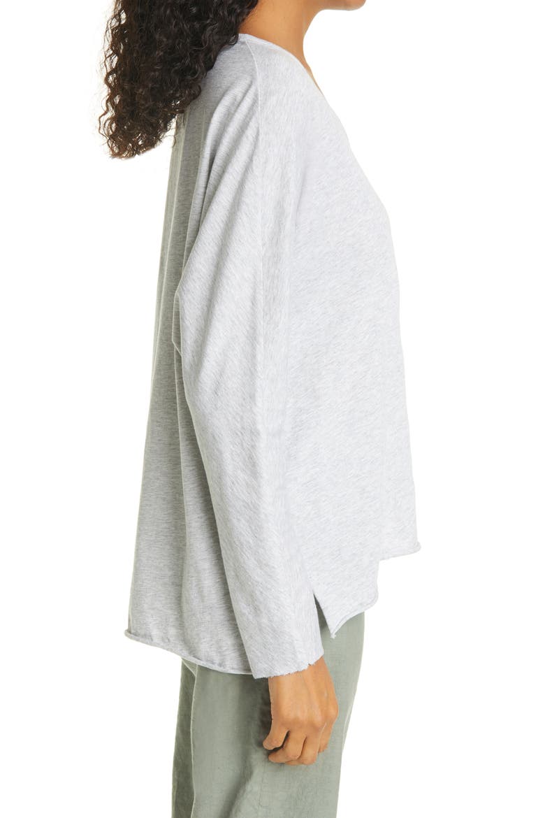 V-Neck Long Sleeve T-Shirt, Alternate, color, GREY MELANGE
