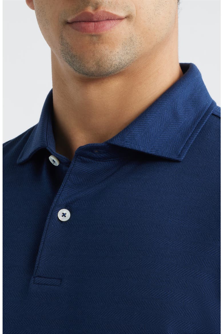 Crown Crafted Excursionist Flex Herringbone Polo, Alternate, color, NAVY