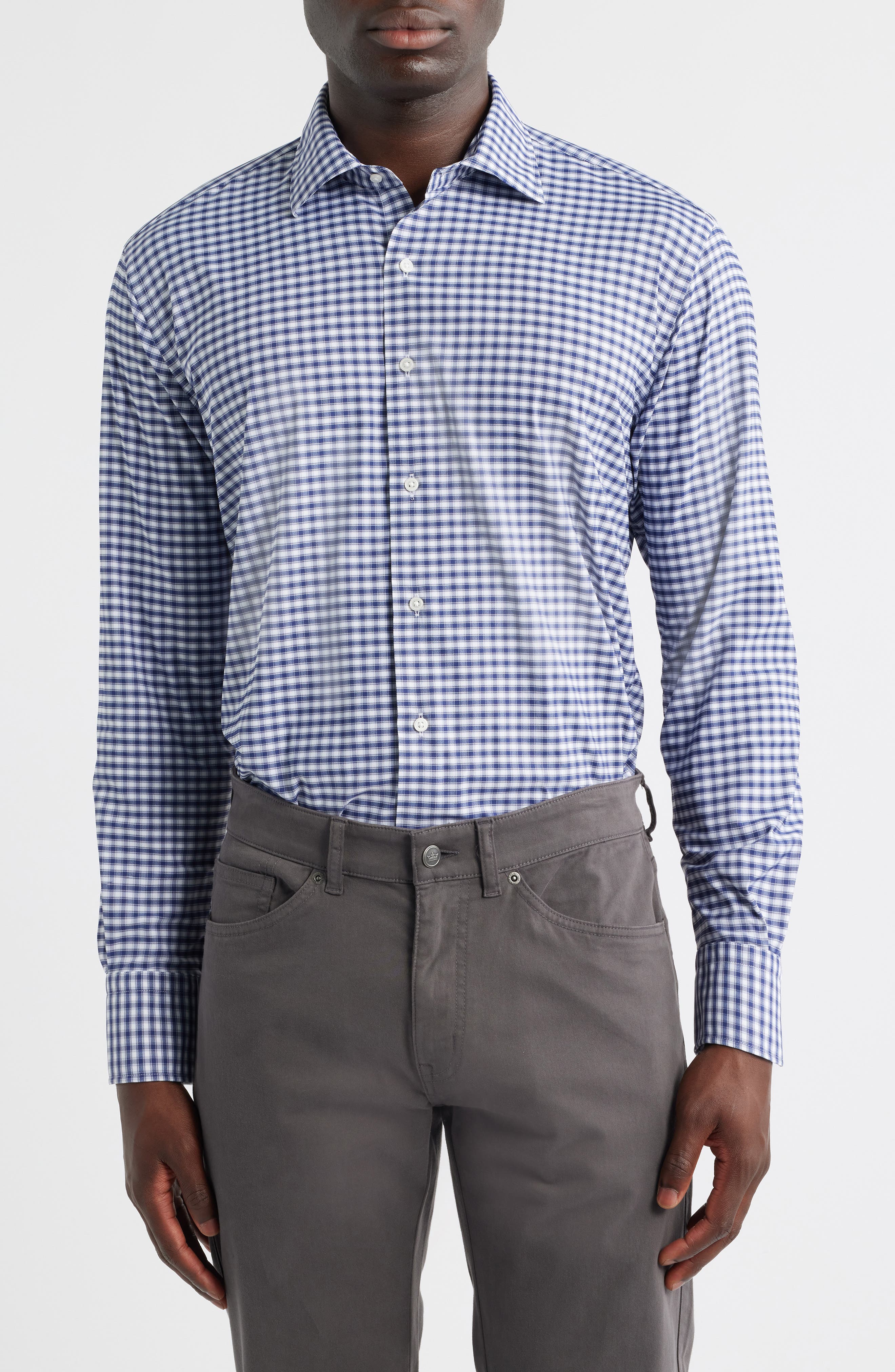 Fairbanks Ombre Check Performance Twill Button-Up Shirt - image 3