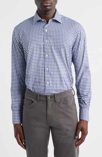 Fairbanks Ombré Check Performance Twill Button-Up Shirt