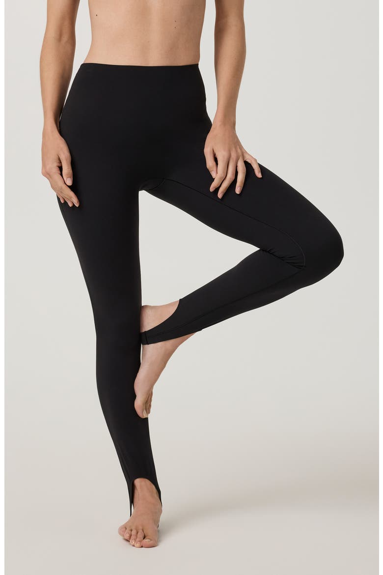 Form Refined High Waist Stirrup Performance Leggings, Alternate, color, BLACK
