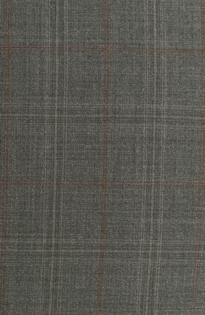 CRICKETEER Olive Windowpane Plaid Wool Blend Suit, Alternate, color, Olive
