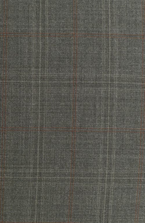 Cricketeer Olive Windowpane Plaid Wool Blend Suit In Olive
