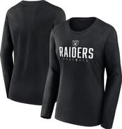FANATICS Women's Fanatics Branded Black Las Vegas Raiders Plus Size Foiled Play Long Sleeve T-Shirt