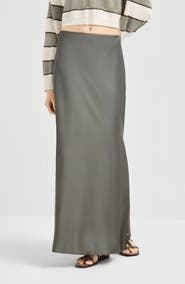 Brunello Cucinelli Fluid Bias-Cut skirt