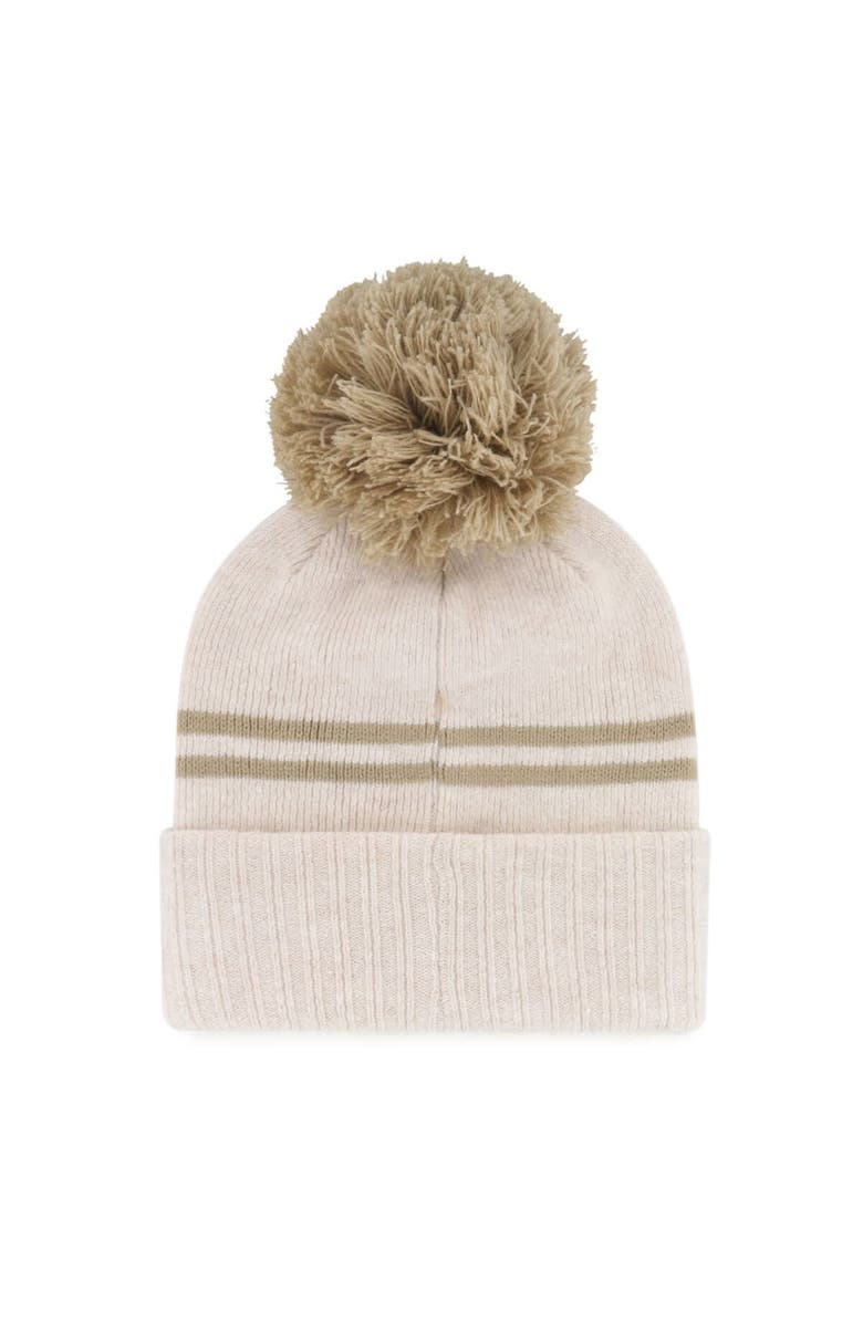 '47 Women's '47  Natural North Carolina Tar Heels Core & Inline Latte Cuffed Knit Hat with Pom, Alternate, color, Natural