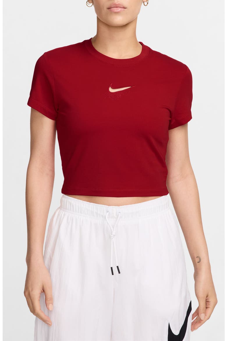 Sportswear Chill Crop T-Shirt, Main, color, UNIVERSITY RED