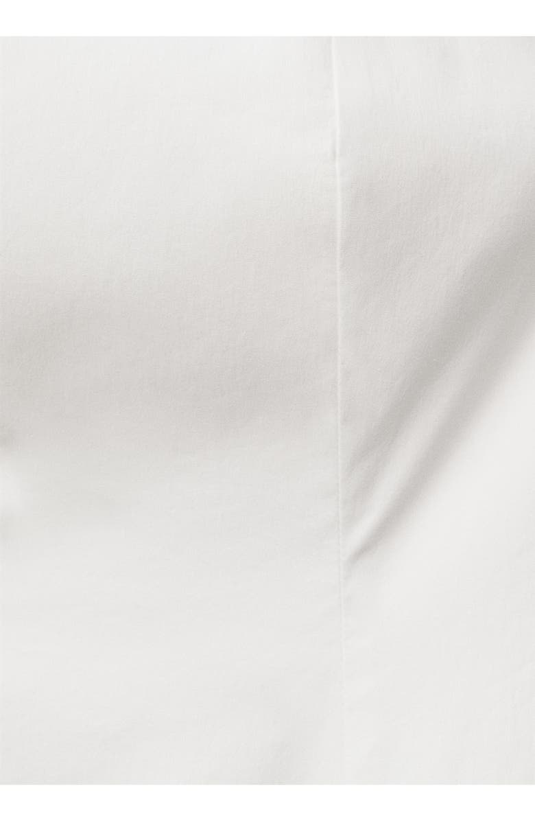 MANGO Strapless Puff Maxi Dress, Alternate, color, White