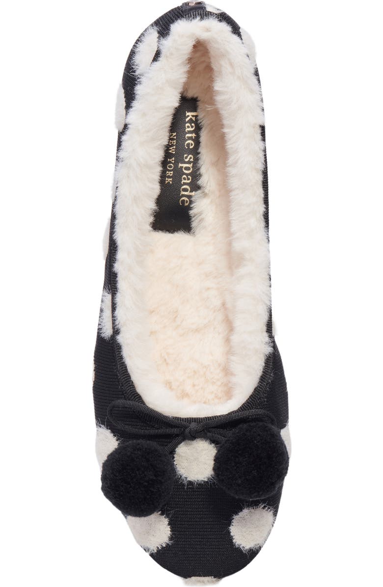Kate Spade New York harley pompom slippers, Alternate, color,