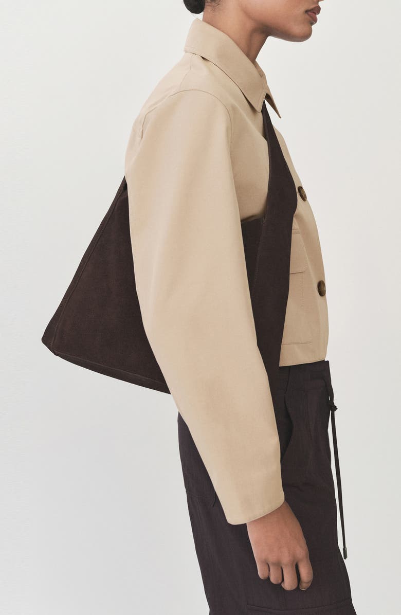 MANGO Cotton Blend Jacket, Alternate, color, Khaki