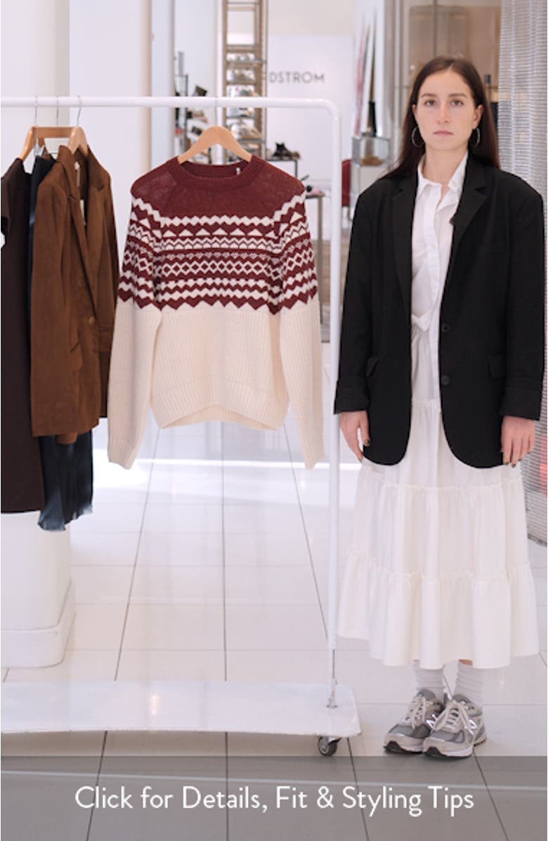 Mabel Fair Isle Wool Blend Sweater, sales video thumbnail