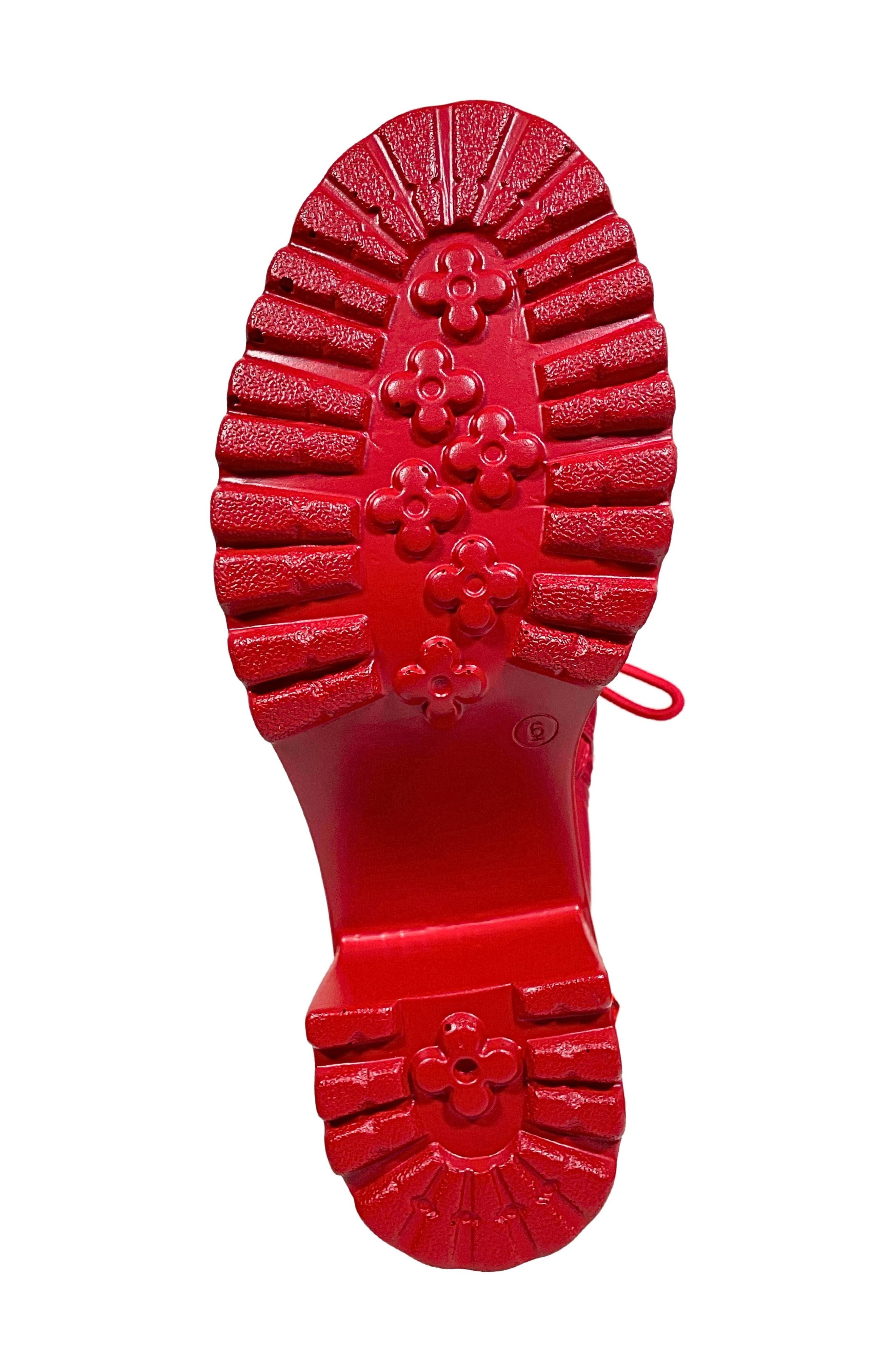 Thunder Lug Sole Boot, Alternate, color, RED