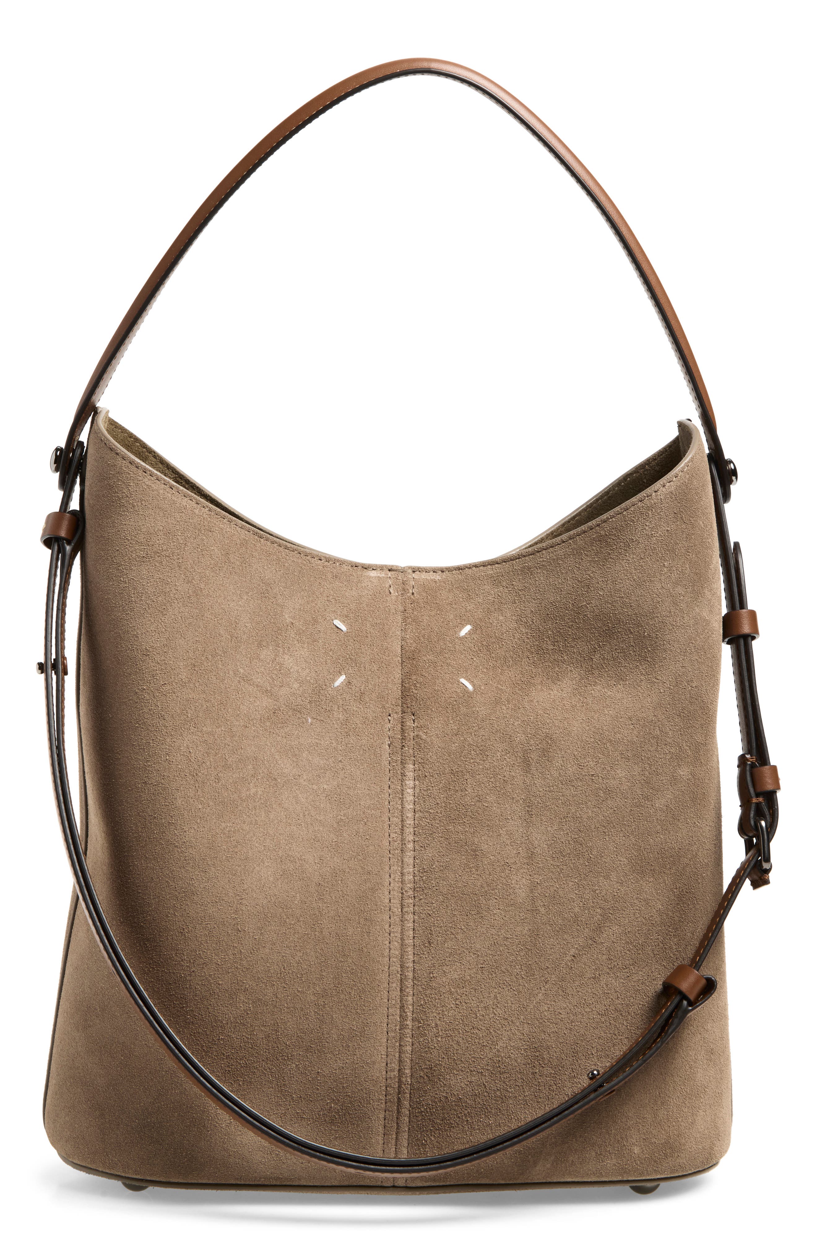 Dress-Age Hobo, Main, color, TAUPE/ CHESTNUT/ CHESTNUT