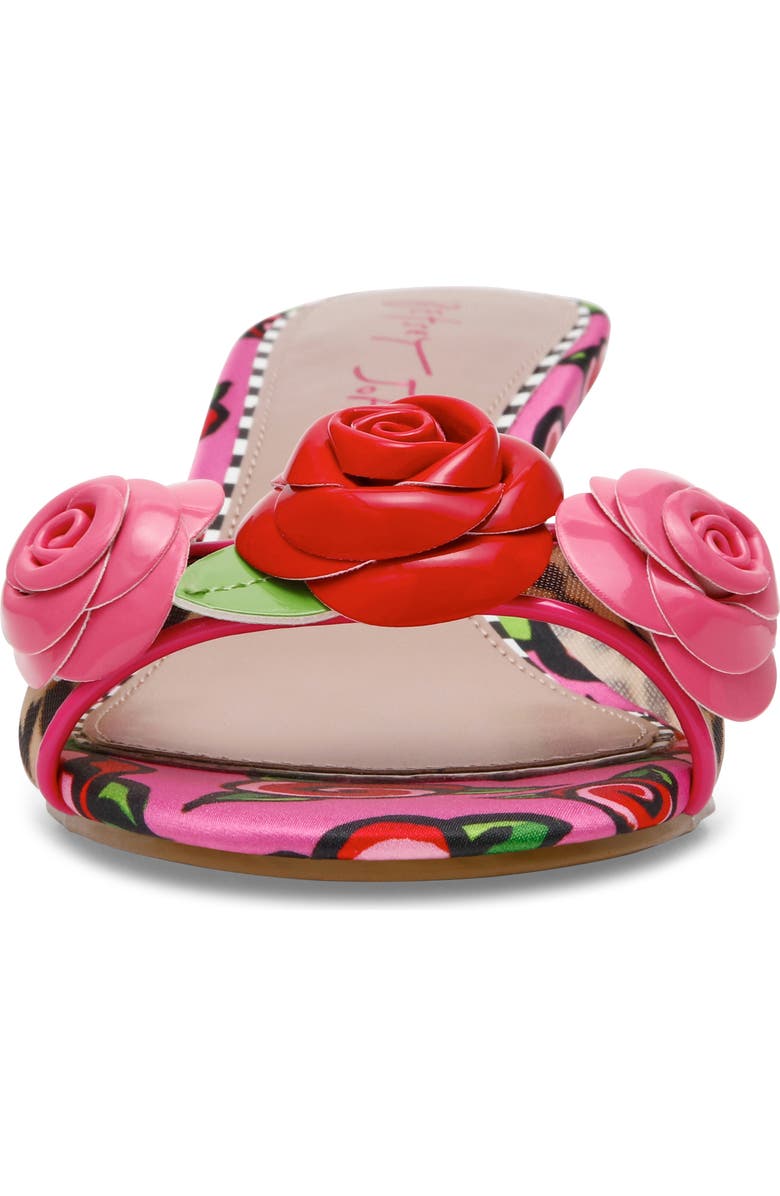 Betsey Johnson Lambert Flower Embellished Sandal, Alternate, color,