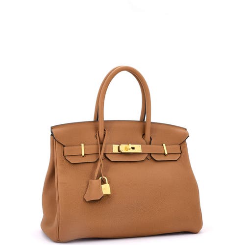 Pre-owned Hermes Hermes Birkin Handbag Brown Togo With Gold Hardware 30 In Gold