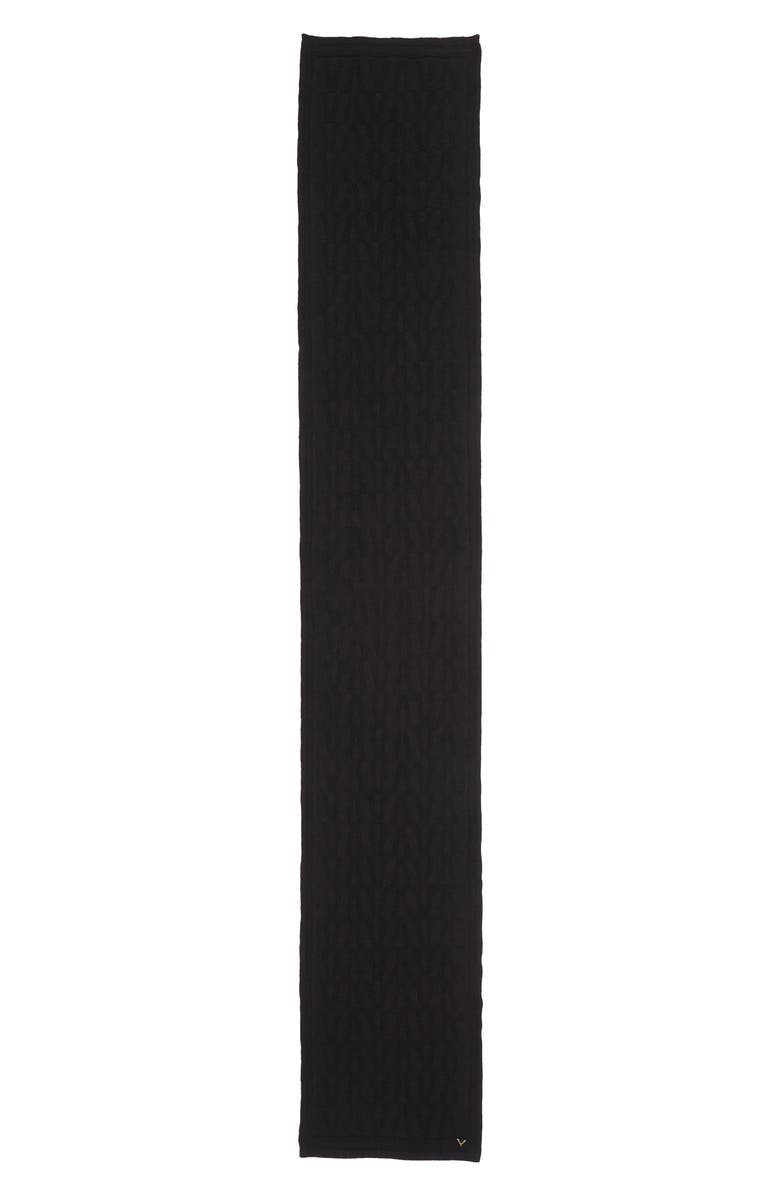 Valentino Garavani Monogram Wool & Cashmere Scarf, Main, color, 