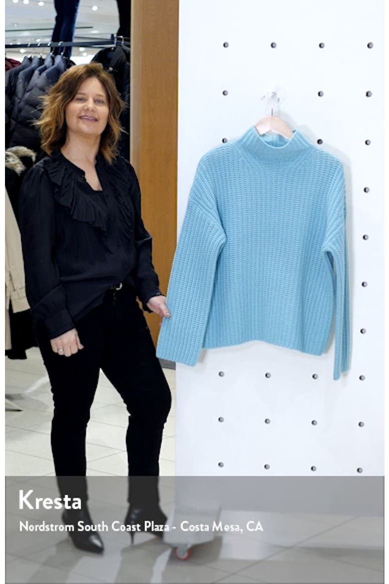 Lofty Wool Blend Funnel Neck Sweater video