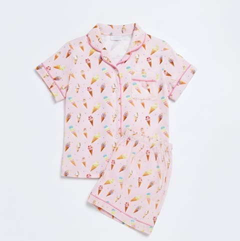 Ice Cream Print Short Sleeve Jersey PJ