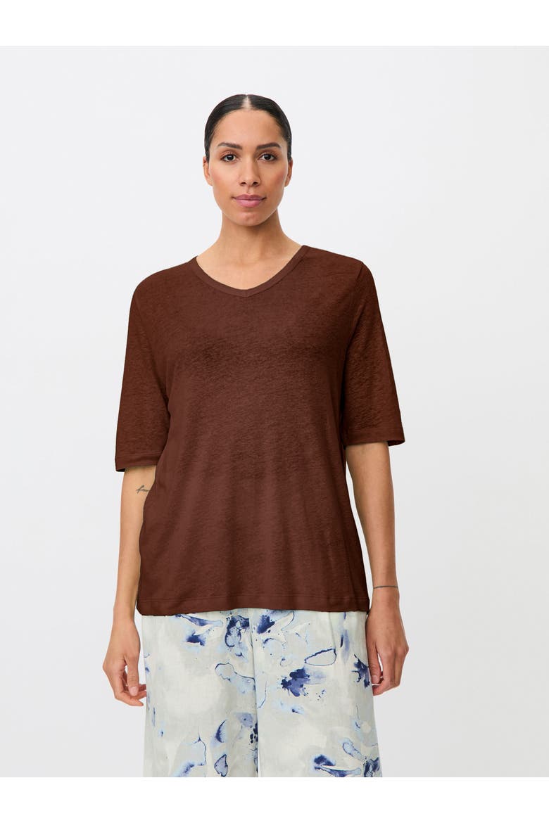 Maballumi Relaxed V-Neck T-Shirt, Main, color, Sh. Chocolate