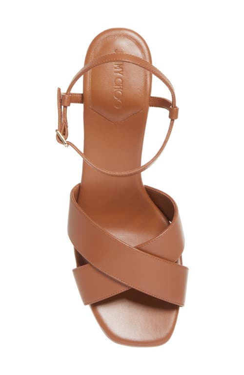 Jimmy Choo Valla 65 Leather Sandals In Brown