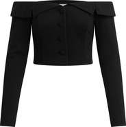 Favorite Daughter The Revenge Off the Shoulder Crop Top