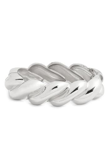 Open Edit Twisted Bangle In Silver