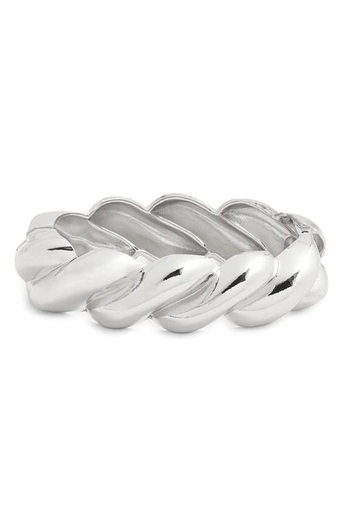 Open Edit Twisted Bangle In Silver