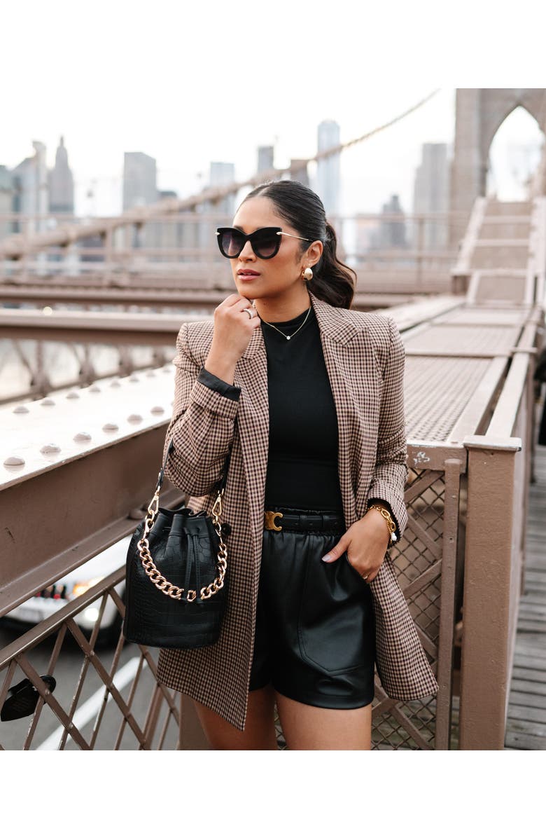 GiGi New York BROOKLYN BUCKET BAG, Alternate, color, Black Embossed Croc