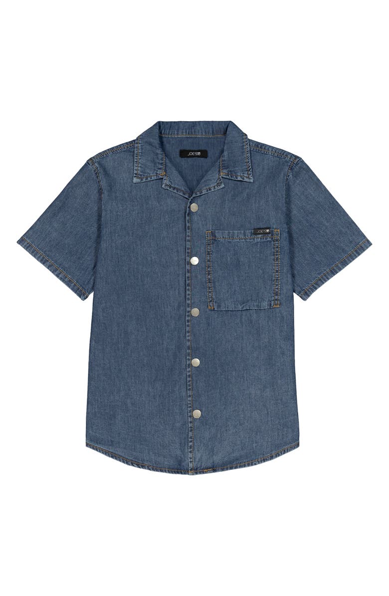 Joe's Jeans Kids' Denim Camp Shirt, Main, color, Med