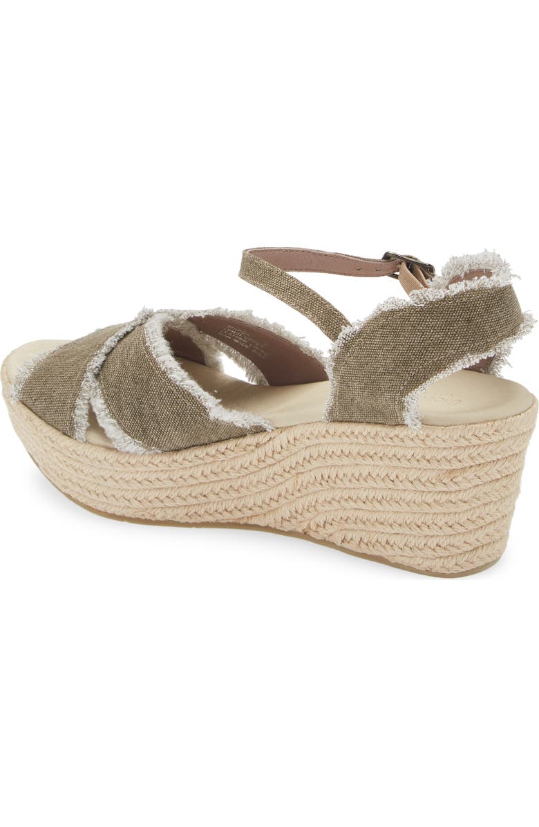 Chocolat Blu Wedge Espadrille Sandal, Alternate, color, Army Linen