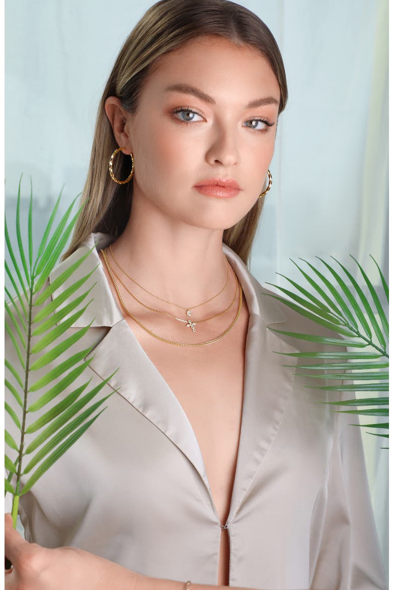 Getty Diamond Crown Cluster Pendant Necklace (Nordstrom Exclusive), Alternate, color, 18K YELLOW GOLD