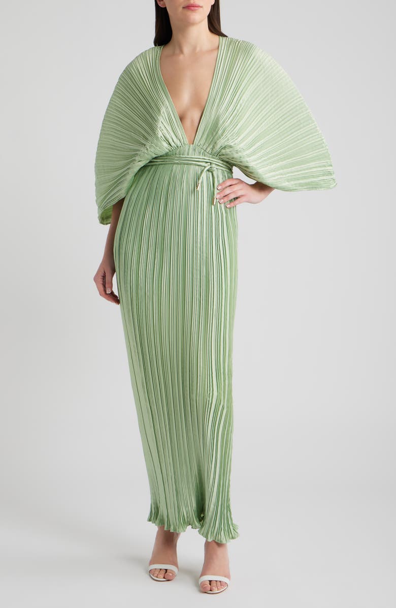 Sonya Moda Gianna Plunge Gown, Main, color, Moldavite