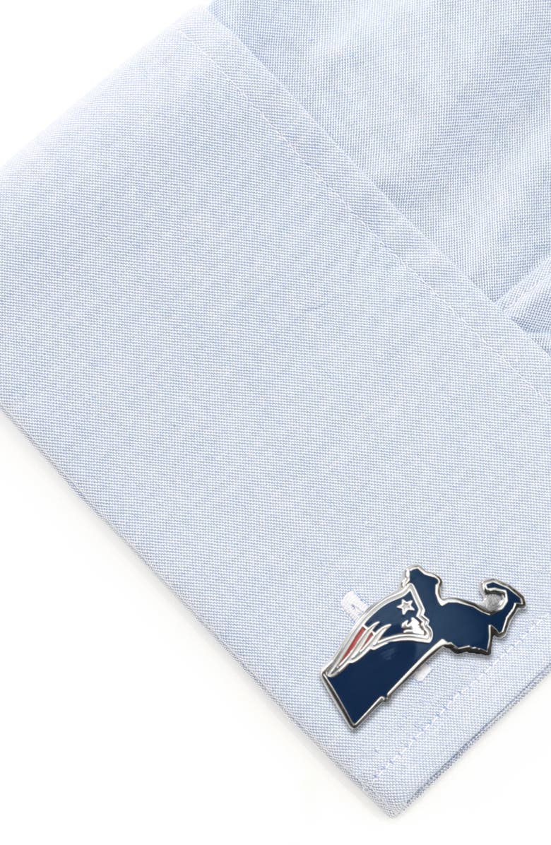 Cufflinks, Inc. NFL New England Patriots Cuff Links, Alternate, color, New England Patriots State Ed