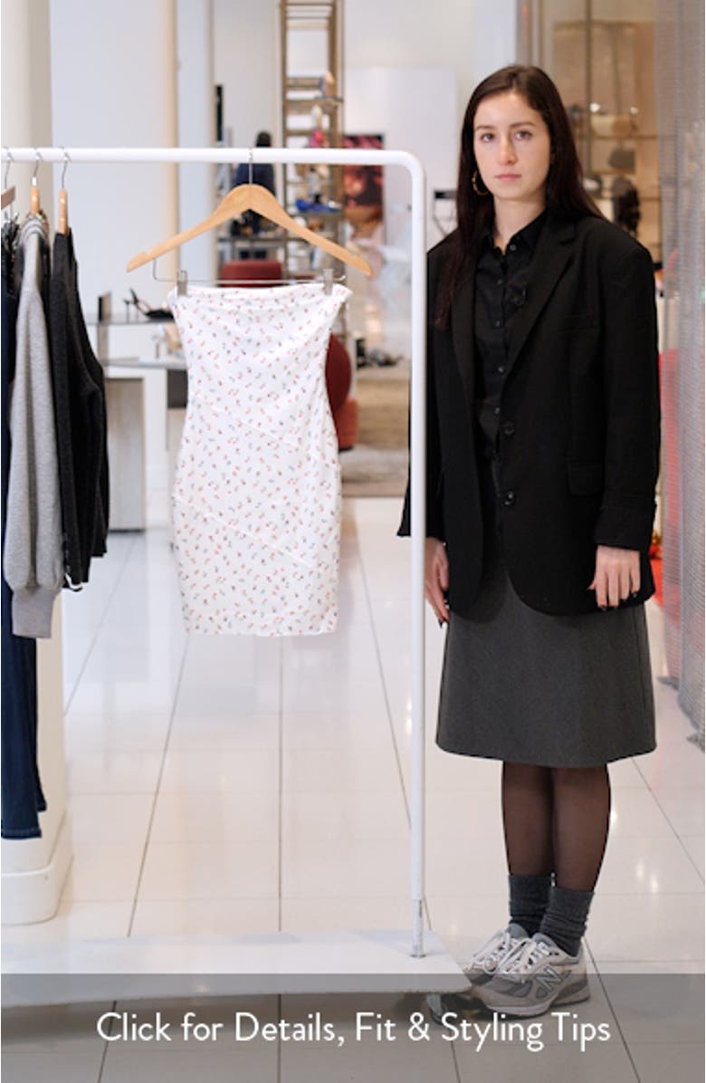 Oscar Floral Strapless Knit Minidress, sales video thumbnail