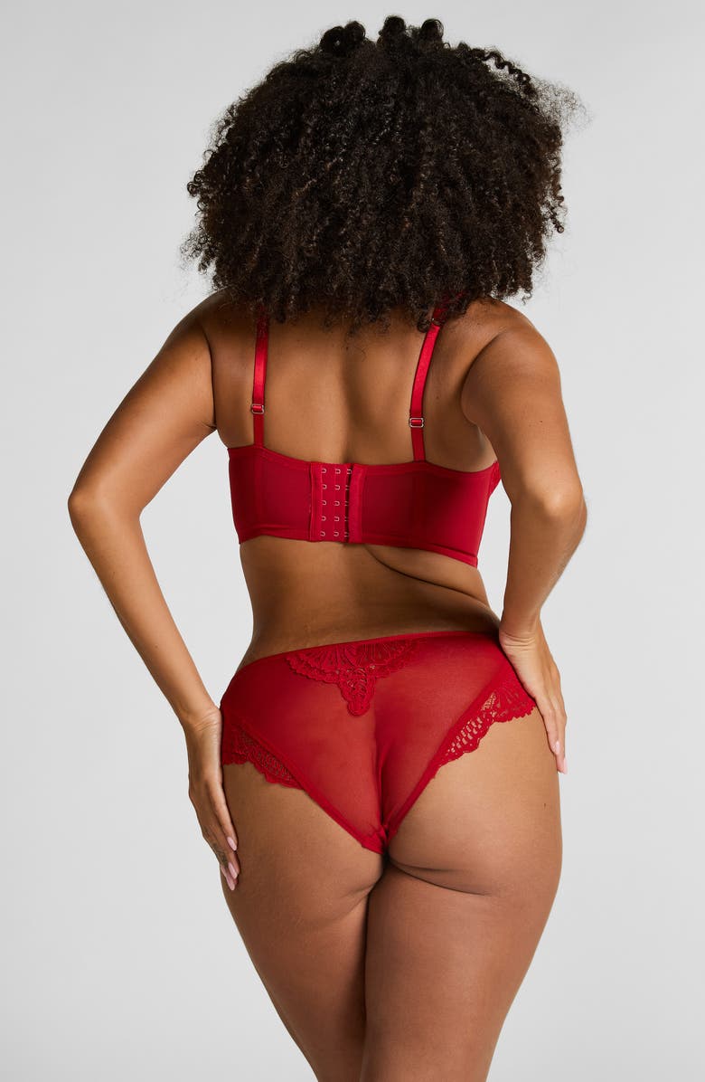 Hunkemöller Whitney Brazilian Lace Panties, Alternate, color, Chili Pepper