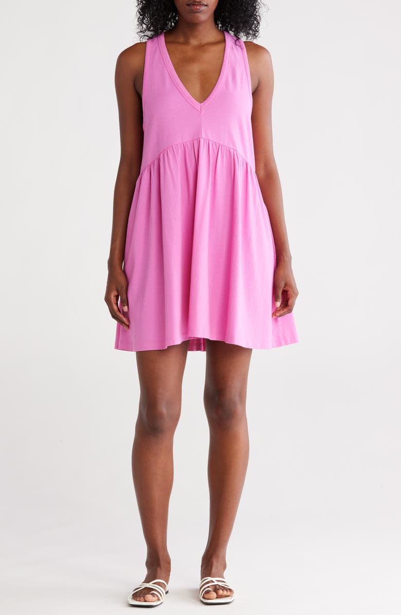 Melrose and Market V-Neck Tank Dress, Main, color, Pink Surprise