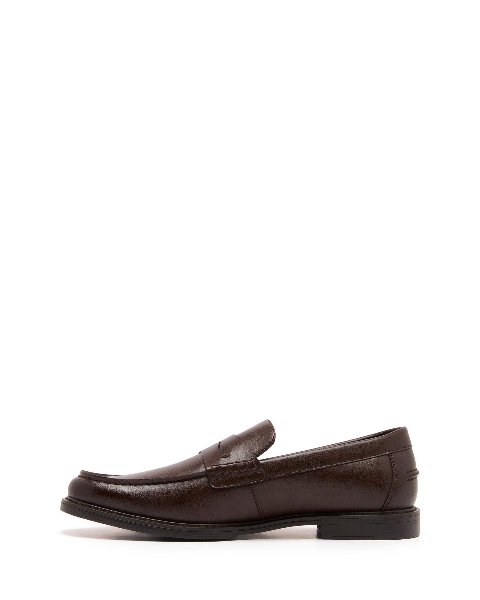 HUTCH moc toe stitching Penny Loafer, Alternate, color, Cafe Pu