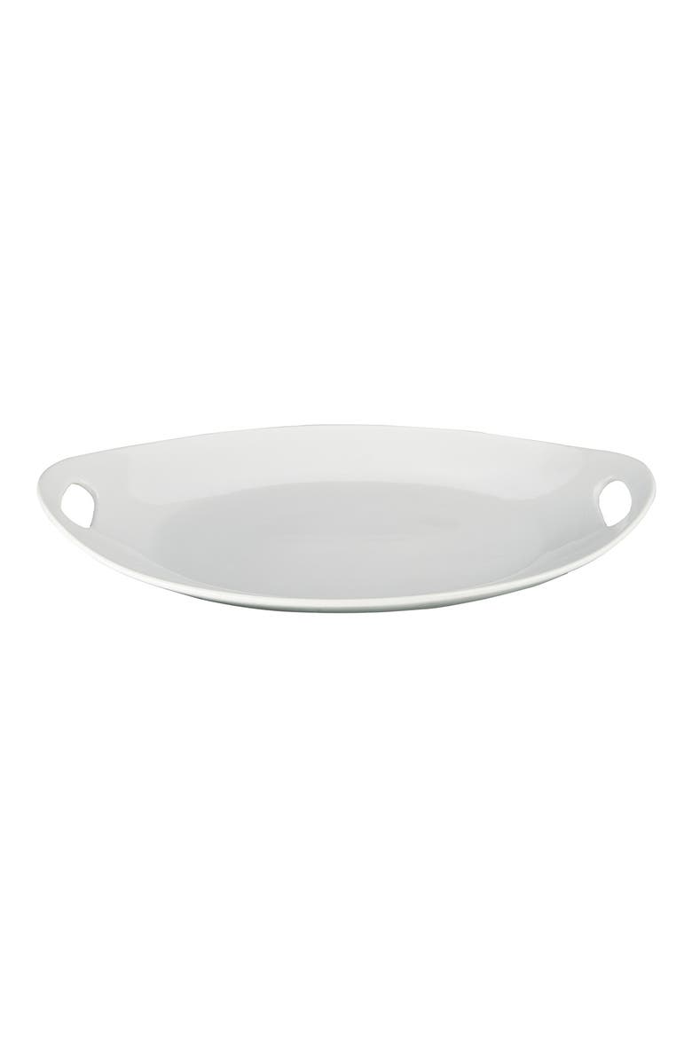 Porcelain Oval Platter, Main, color, WHITE